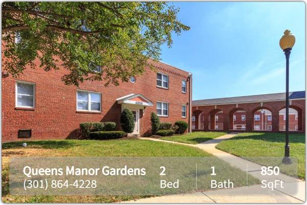 $1,850 / 2br - 850ft2 - Zoom on over for a look at our great 2 bed, 1 bath! 850 Sq Ft! (Mount Rainier - Prince George's Plaza)63896508290306121