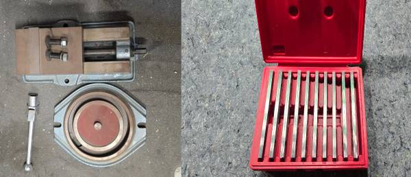 6" Milling Machine Vise with 20pc Thin Parallel Set 1