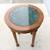 Vintage French Style Distressed Fruitwood and Green Marble Side Table 10 thumbnail
