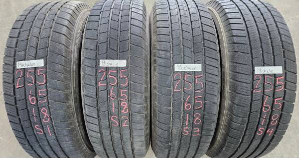255 65 18 Michelin Tires USED 1