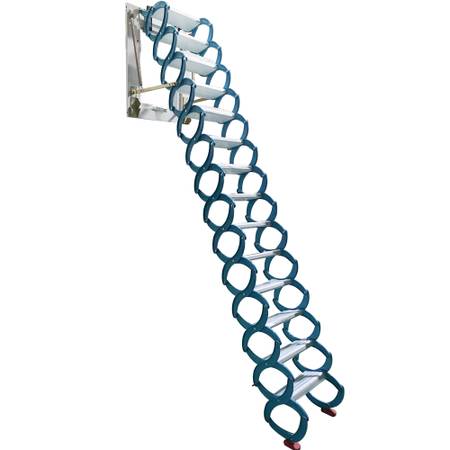 Blue Loft Wall Ladder Stairs Wall Mounted Type Folding Ladder #022280 1