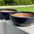 Pots 2 Terra cotta finish cobalt blue ceramic glaze 18 inch wide 2 thumbnail