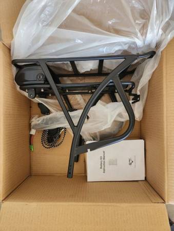 Dehawk 48 volt ebike battery with rack 1