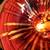 Large 16" Italian Art Glass Centerpiece Bowl – Stunning Red Sunburst 6 thumbnail