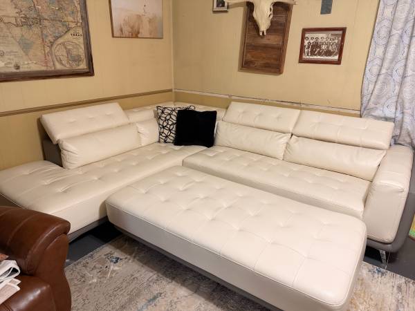 Leather sectional couch 1