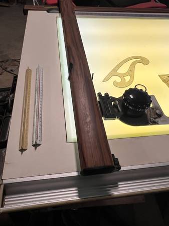 Lighted Drafting Table drafting arm & machine 1