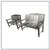 Outdoor Teak Wood Arm Benches, Pair 1 thumbnail