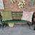 Rare Antique Long Ships Railing Wood & Iron Bench 15 thumbnail