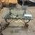 39” Square Glass top Coffee Table with Iron Metal Legs and Base 1 thumbnail
