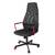 Black computer desk and computer chair 4 thumbnail