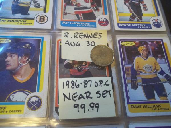 1986-87 OPC O-PEE-CHEE HOCKEY CARD NEAR COMPLETE SET 251/264 1