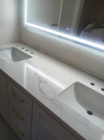 Quartz countertop installation 1