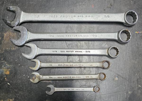 Proto SAE Combination Wrenches 1