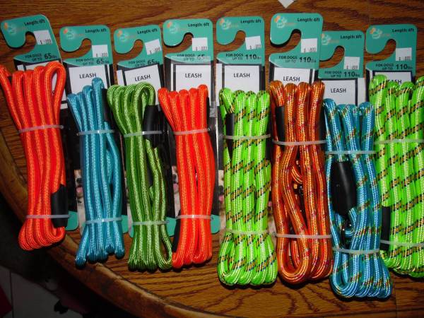 Heavy Duty Florescent Colored Dog Leashes $4.50 --New-Half Price-- 1