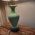 Vintage green ceramic brass lamp base 1 thumbnail