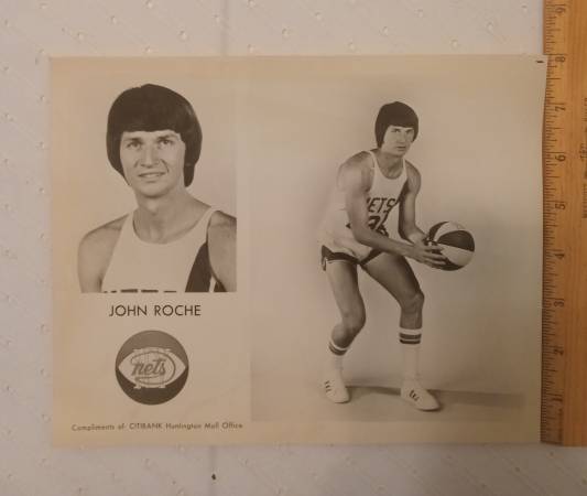 John Roche - NY Nets - 1970's, 8x 10 Photo 1