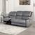 Gray Leather Recliner Sofa & Recliner Loveseat Set 2 thumbnail