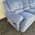 Blue/Grey 4 Seat Recliner Couch 3 thumbnail