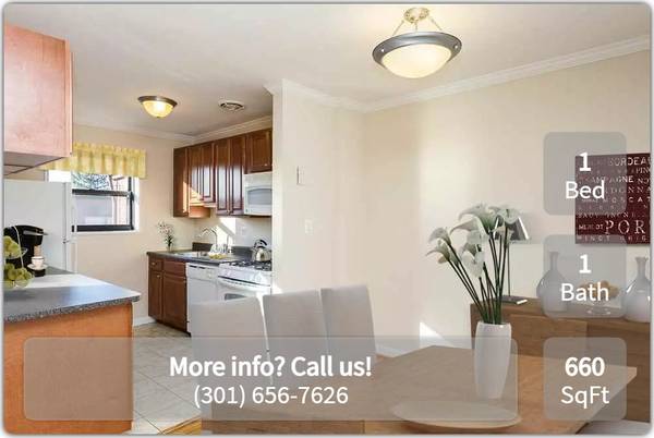 $1,745 / 1br - 660ft2 - Bradley Crossing – Commuting is easy! Right on the bus line! (Chevy Chase)64040362502017122