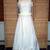 Bridal Gown, White Taffeta, Lace Bodice/Trim, Floral, Beaded, Size 8 1 thumbnail