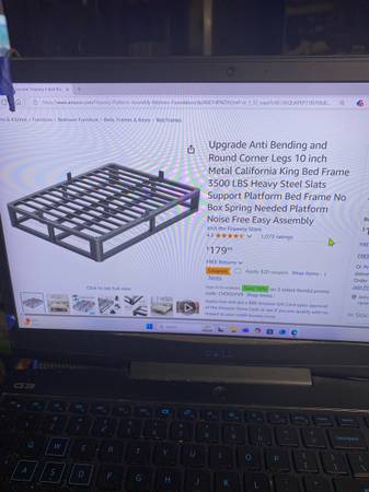 New Cal king heavy bed frame 1