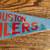 VINTAGE 1967 MINT 1st HOUSTON OILERS NFL PENNANT 4 thumbnail