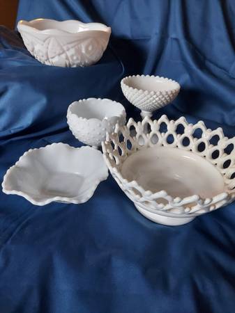 Collection of Vintage Milk Glass 1