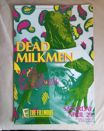 1989 NF-90 The Dead Milkmen The Fillmore Poster Mint 87 1