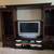 Large Dark Wood Entertainment Center with shelves and drawers Four Pie 10 thumbnail
