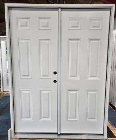 New 60" 6 Panel LH Inswing Fiberglass Exterior French Door 1
