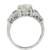 2.21 CTW Old European Diamond Emerald 18 Karat White Gold Engagement Ring GIA 10 thumbnail