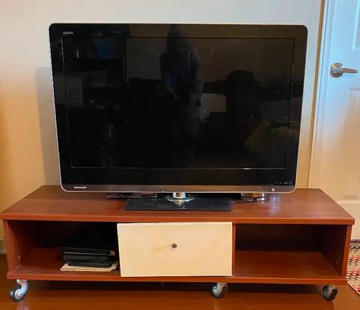 SHARP TV 38” x 26 “ $80. Stand Only is $25 1