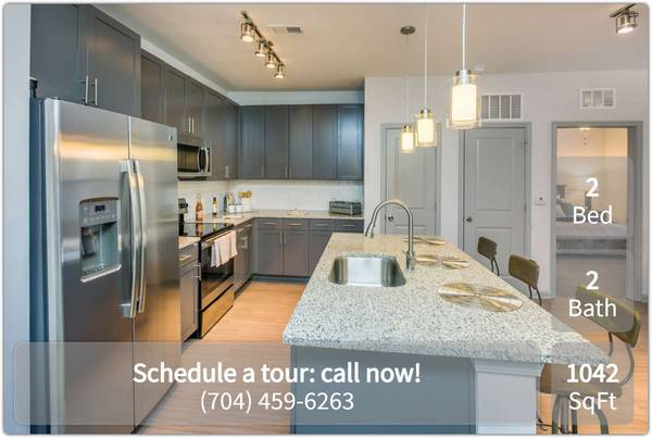 $1,685 / 2br - 1042ft2 - Don't wait! This spacious 2 bed, 2 bath will go fast! 1042 Sq Ft! (Charlotte)63925205501059120