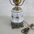 VTG 1973 Quoizel Hurricane  Lamp Abigail Adams Milk Glass Blue Floral 8 thumbnail