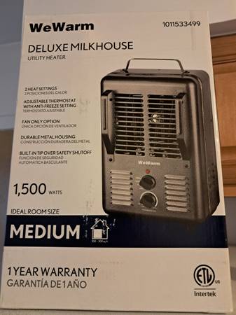 Medium size space heater. New, never used 1