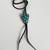 VTG Signed Navajo Handmade 9 Turquoise Stones Sterling Silver Bolo Tie 7 thumbnail