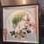 vintage framed Chinese shell art piece featuring peacocks and floral d 1 thumbnail