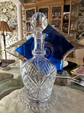 Signed Rogaska Crystal Decanter w/ Gorgeous Stopper 1