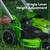Greenworks 60V 25" Self-Propelled Lawn Mower (2) 4.0Ah Batteries W5616 4 thumbnail