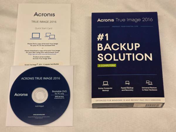 Acronis True Image 2016 - Backup and Recovery Solution 1