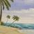 Vintage Coastal Florida Seascape oil Painting  Signed 10 thumbnail