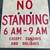 NO STANDING metal sign 1 thumbnail