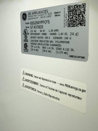 GE stainless steel side by side no dents or scratches 2023 1