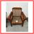 Hickory Chair Company Wood Roll Arm Chairs, A Pair 5 thumbnail