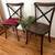 Chairs set of 2 Parisian Cafe style solid wood  vintage 5 thumbnail