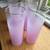 Tom Collins Tall Purple Frosted Drinking Glasses 1 thumbnail