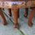 Like new 1960s 7-piece Hand Carved Asian Tea Table + Stools Set 18 thumbnail