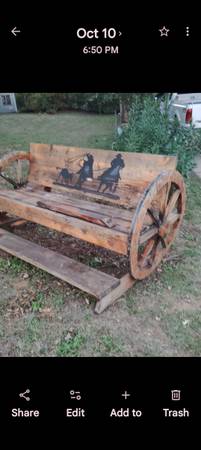 Old school Western wagon bench 1