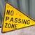 Set of 2 Vintage No Passing Zone Signs 1 thumbnail