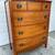 Vintage 1950s Dixie Mahogany Bow-Front Tall Dresser/Chest of Drawers 10 thumbnail